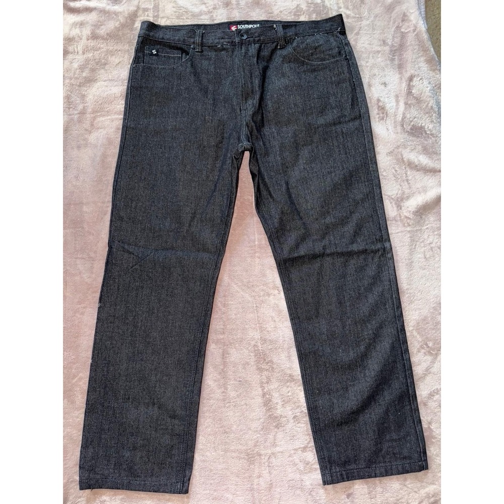 Y2K Southpole Men's‎ Black Baggy Denim Jeans Skater Loose Size 42